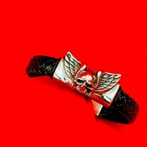 Genuine leader men Gothic Skull magnetic bracelet